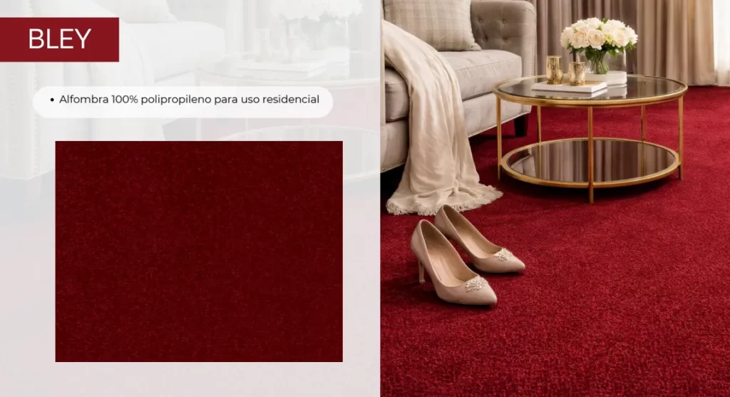 Alfombra roja elegante para hogares en Bogotá